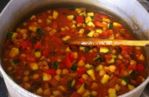 Cookin' up a mountain of Moroccan stew love for the yoga retreat!